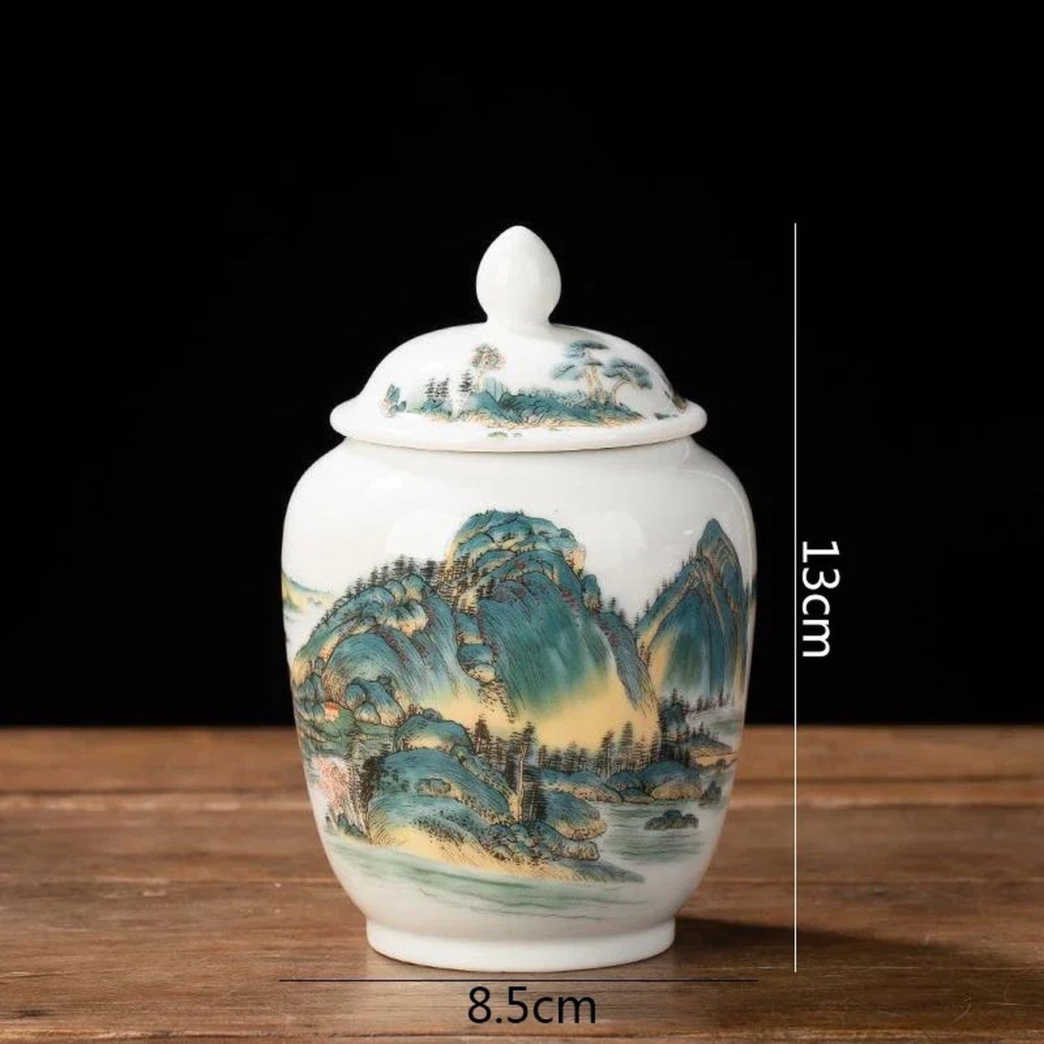 Pot à thé paysage vert porcelaine chinoise peinte