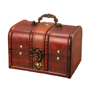 Coffret à bijoux L Simple bois antique