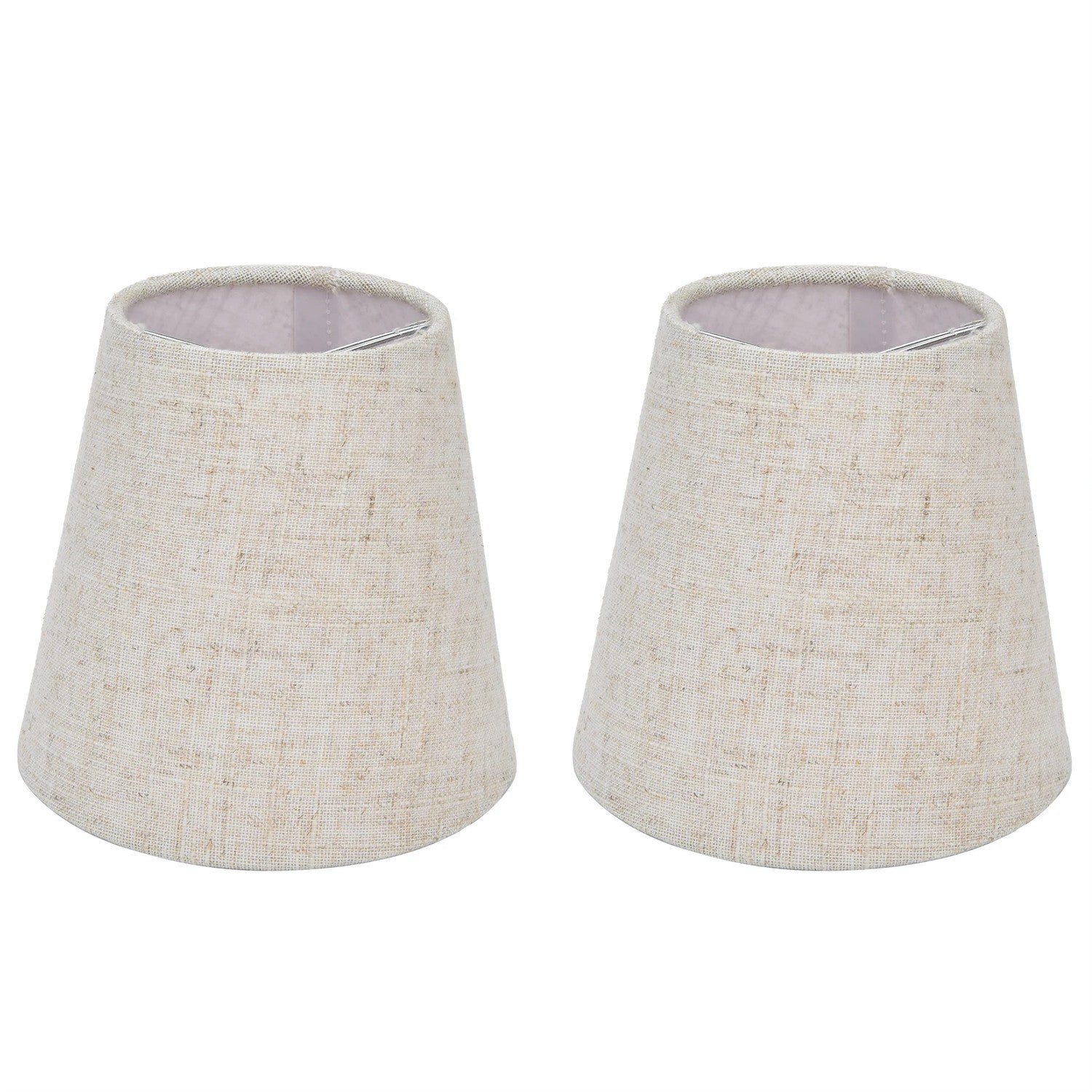 Abat-jour clip E14 coloris Beige naturel (lot de 2)