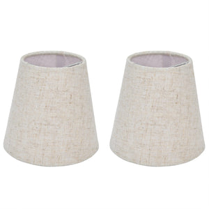 Abat-jour clip E14 coloris Beige naturel (lot de 2)