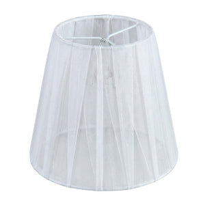 Abat-jour organza blanc clip E14 12cm décoration luminaire