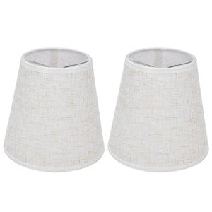 Abat-jour clip E14 coloris Blanc ivoire (lot de 2)