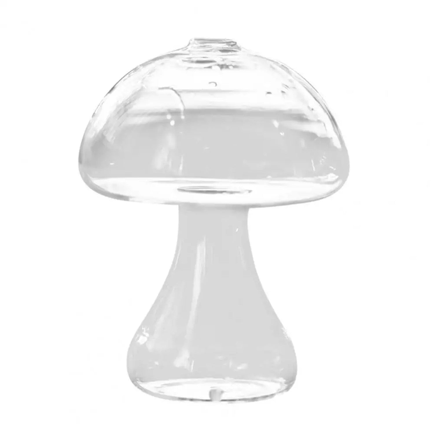 Vase champignon Classique en verre transparent, dôme lisse