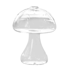 Vase champignon Classique en verre transparent, dôme lisse