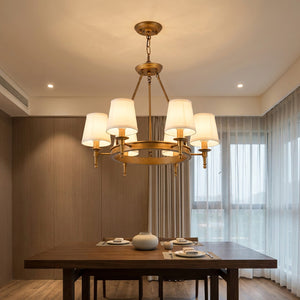 Lustre fer forgé cuivre 6 lumières