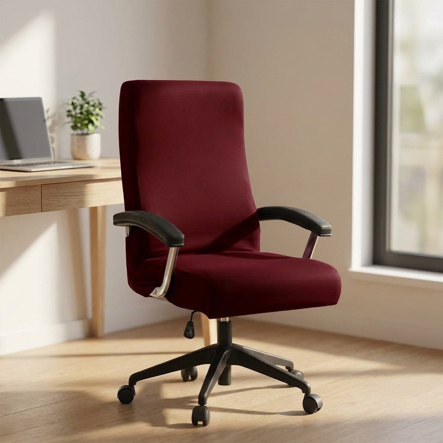 Housse de chaise de bureau extensible grenat