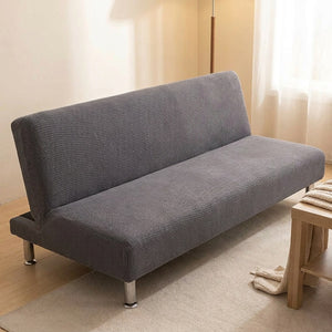 Housse de canapé-lit futon jacquard coloris gris