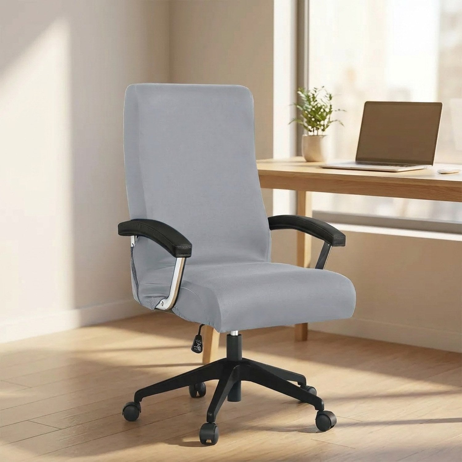 Housse de chaise de bureau extensible grise