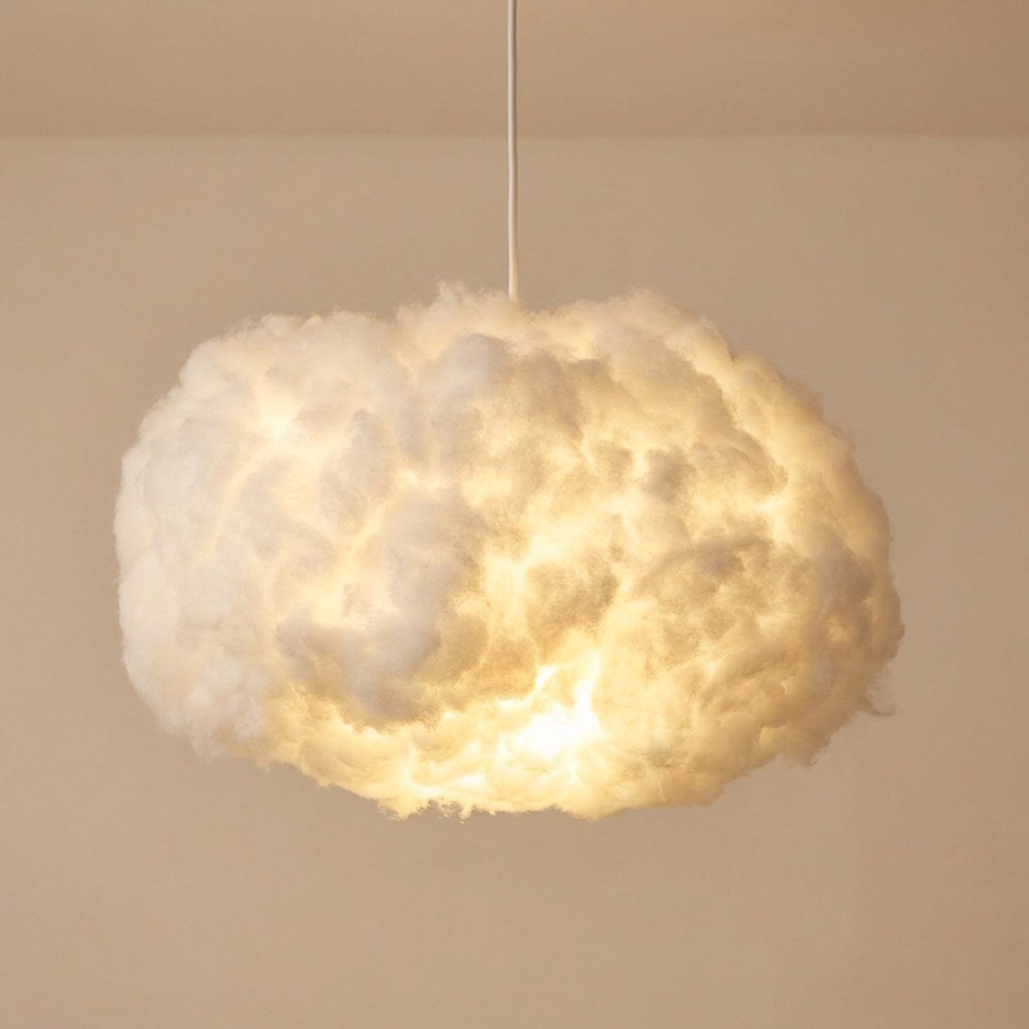 Suspension nuage modèle Coton lumineuse allumée
