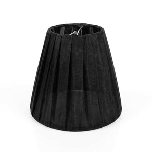 Abat-jour organza noir clip E14 12cm décoration luminaire