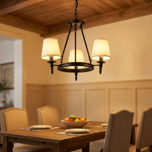 Lustre fer forgé noir 3 lumières