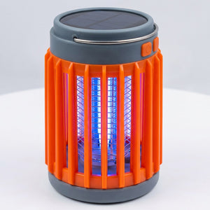 Lampe anti-moustiques UV rechargeable coloris orange fond blanc