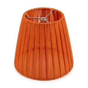 Abat-jour organza orange clip E14 12cm décoration luminaire