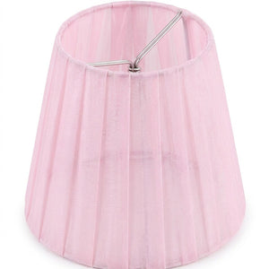 Abat-jour organza rose clip E14 12cm décoration luminaire