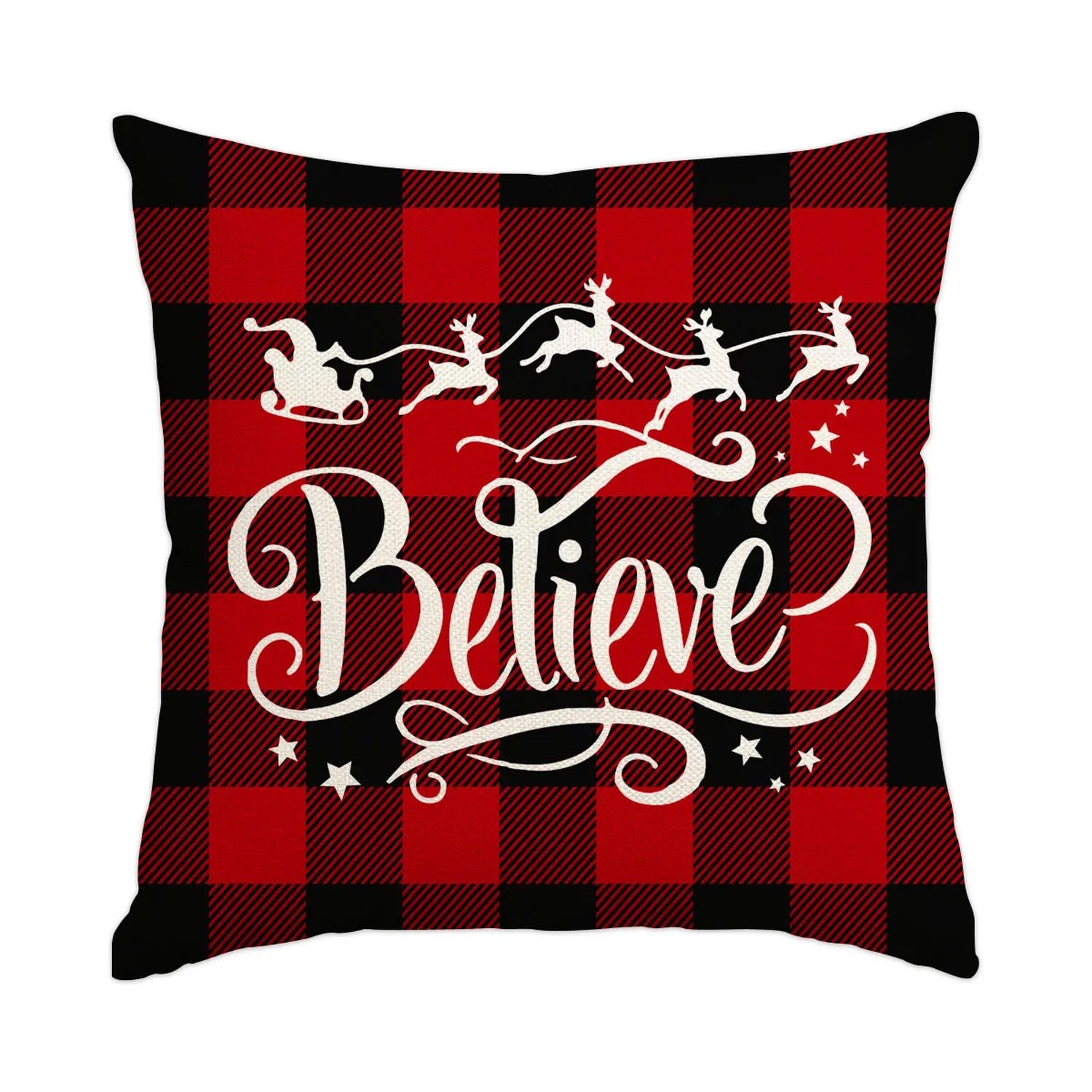Housse de coussin de Noël motif Traîneau