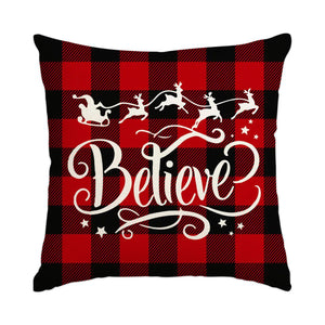 Housse de coussin de Noël motif Traîneau