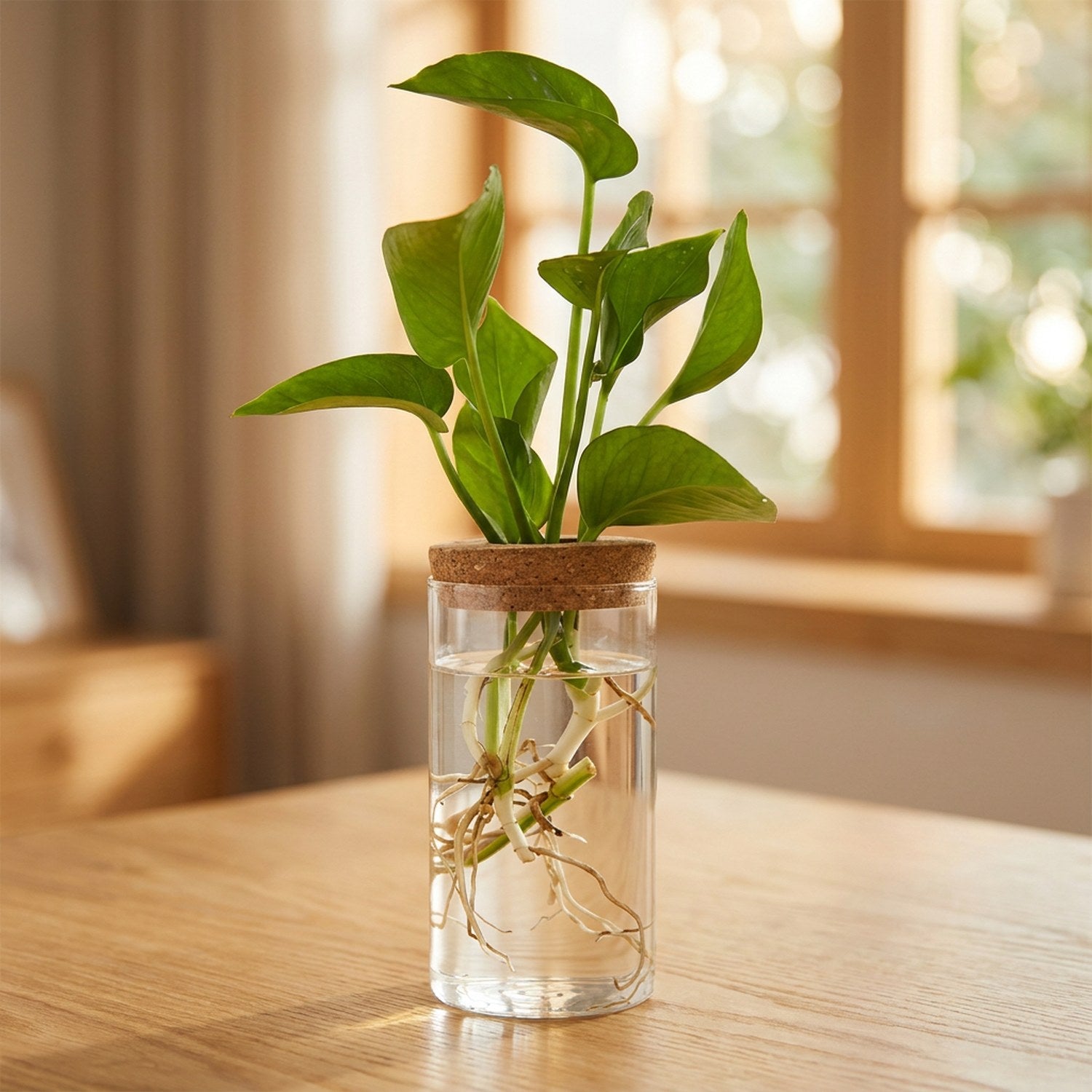 Vase à bouture en verre à l'unité avec bouchon en liège