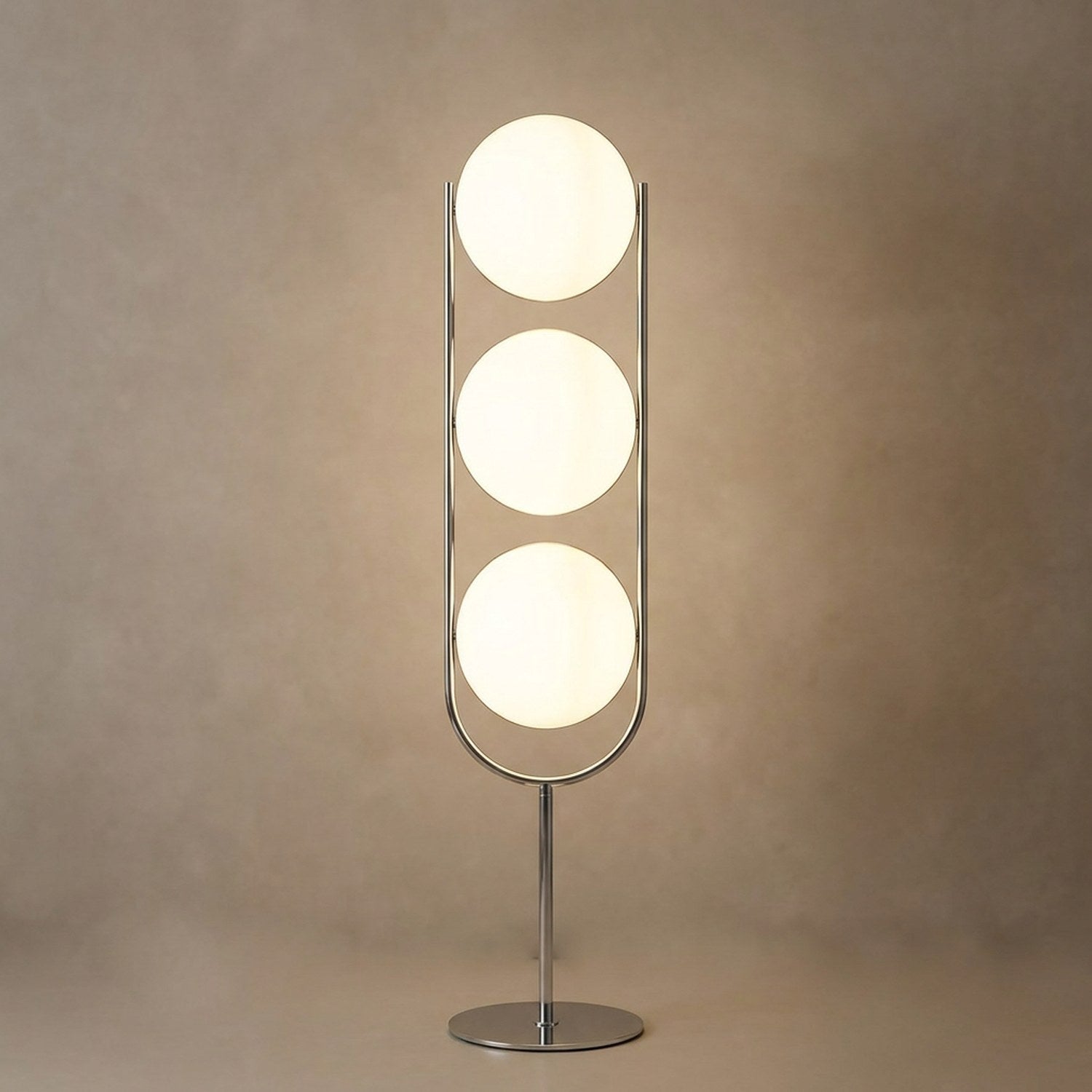 Lampadaire globe sur socle – 3 boules blanc 130 cm