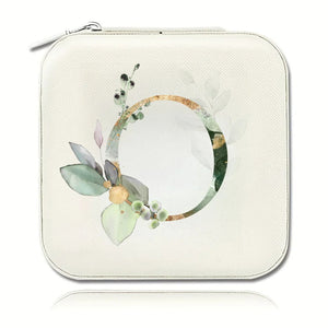 Boîte à bijoux initiale O motif floral
