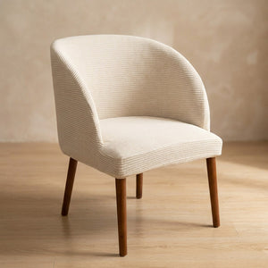 Housse de chaise ronde couleur beige
