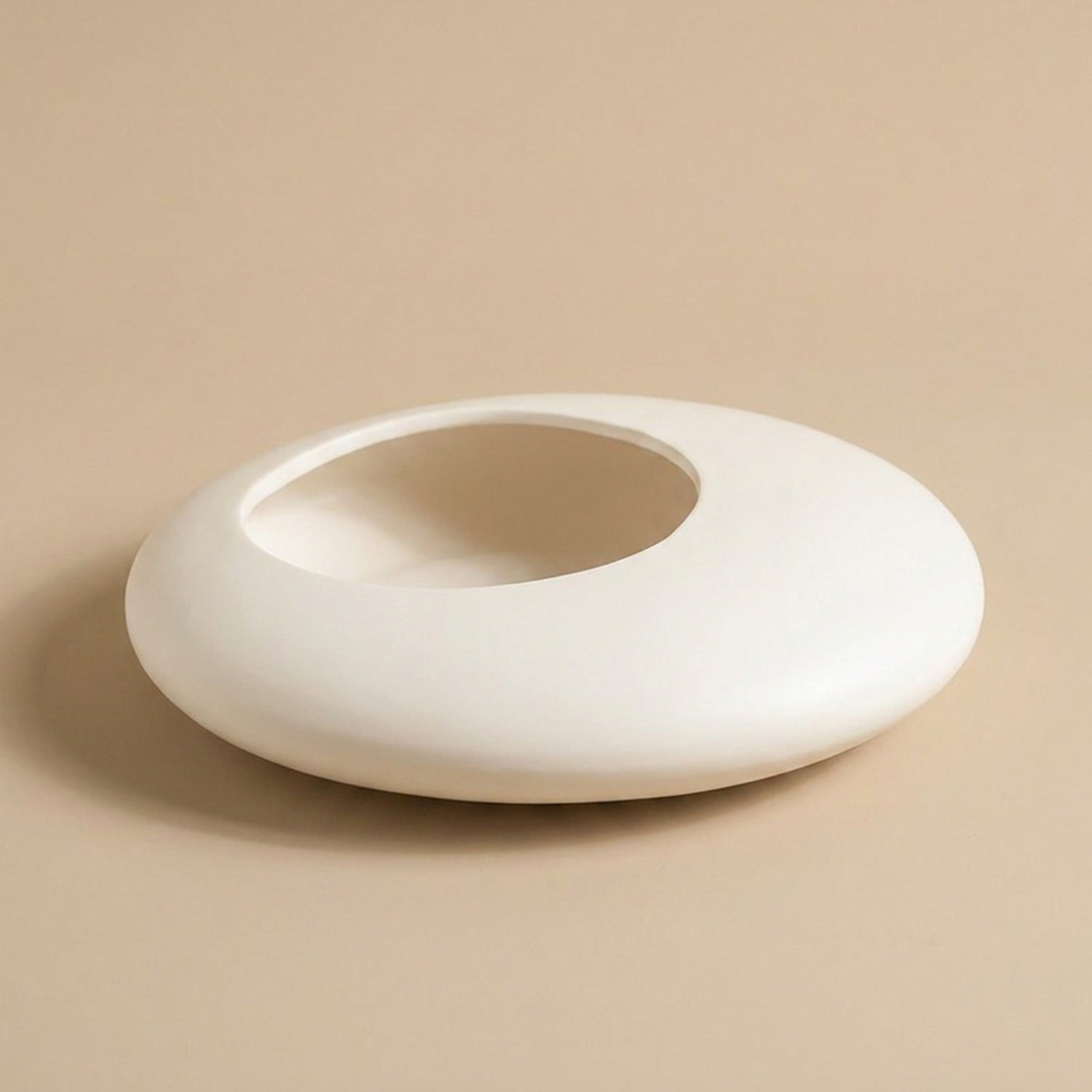 Vase céramique blanc 20 x 5 cm