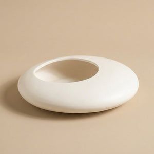 Vase céramique blanc 20 x 5 cm