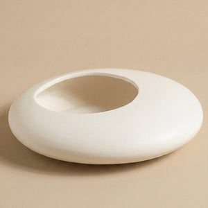 Vase céramique blanc 23 x 6 cm