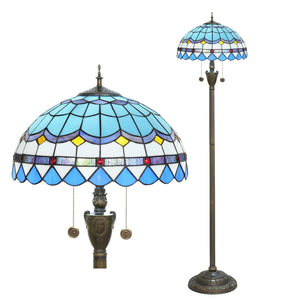 Lampadaire style Tiffany motif Méditerranée