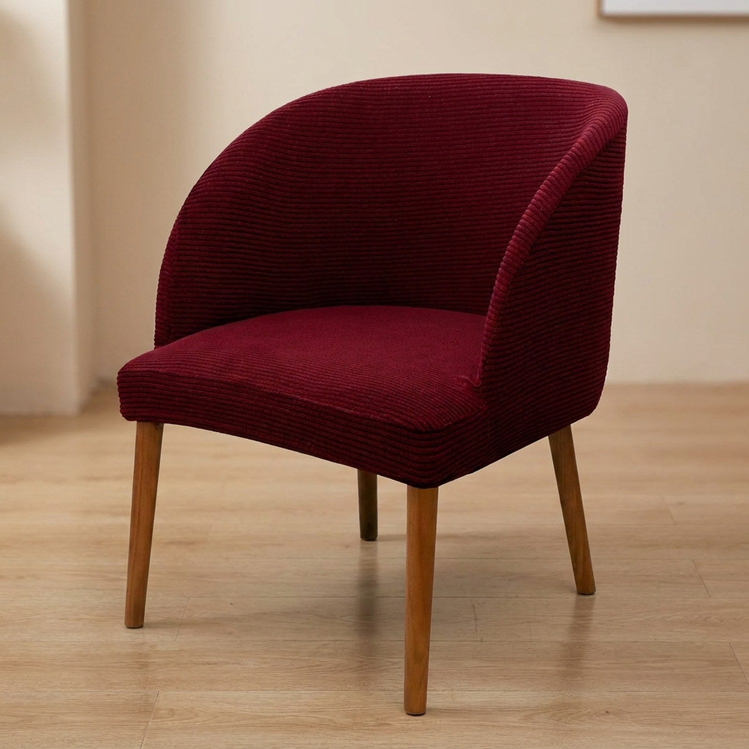 Housse de chaise ronde couleur grenat