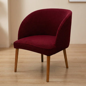 Housse de chaise ronde couleur grenat