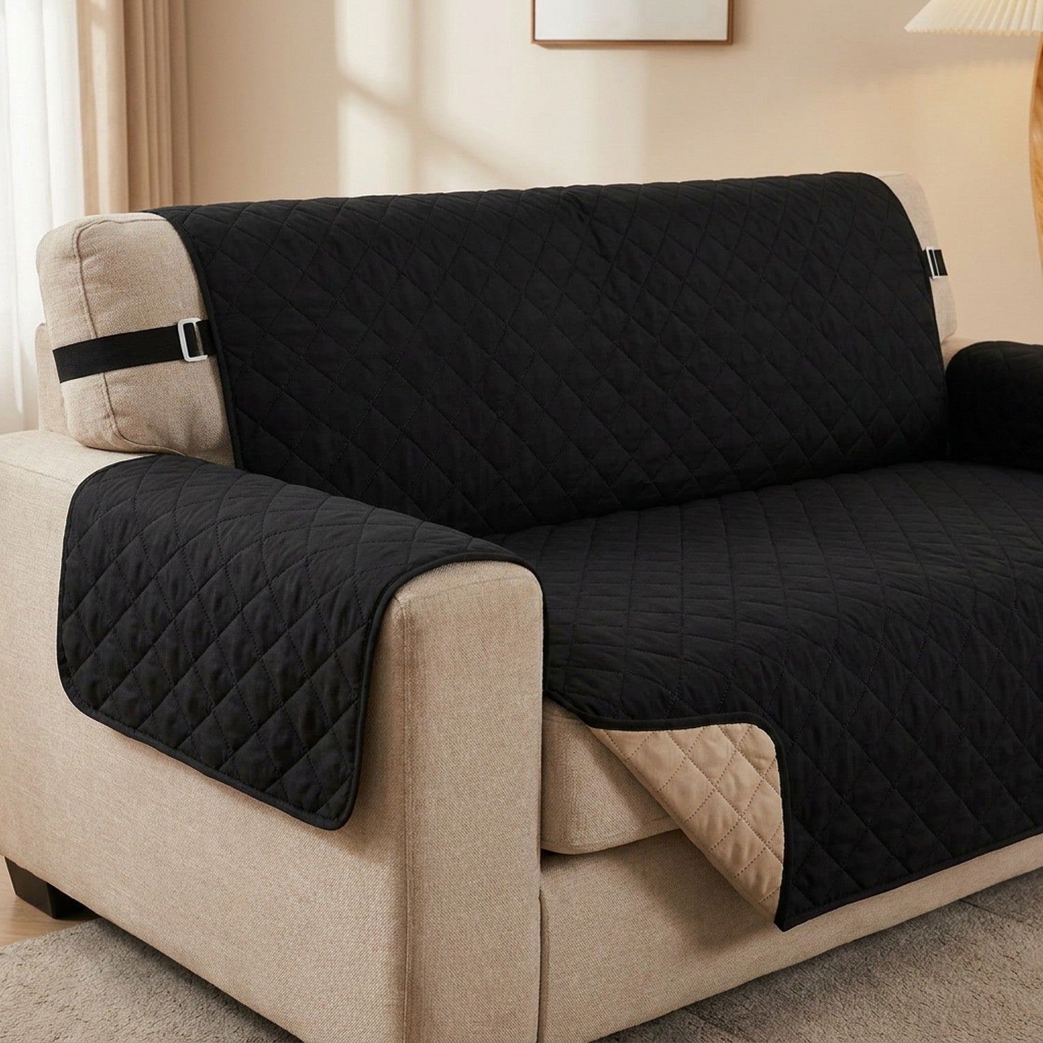 Housse protège canapé matelassée réversible pour salon image 9