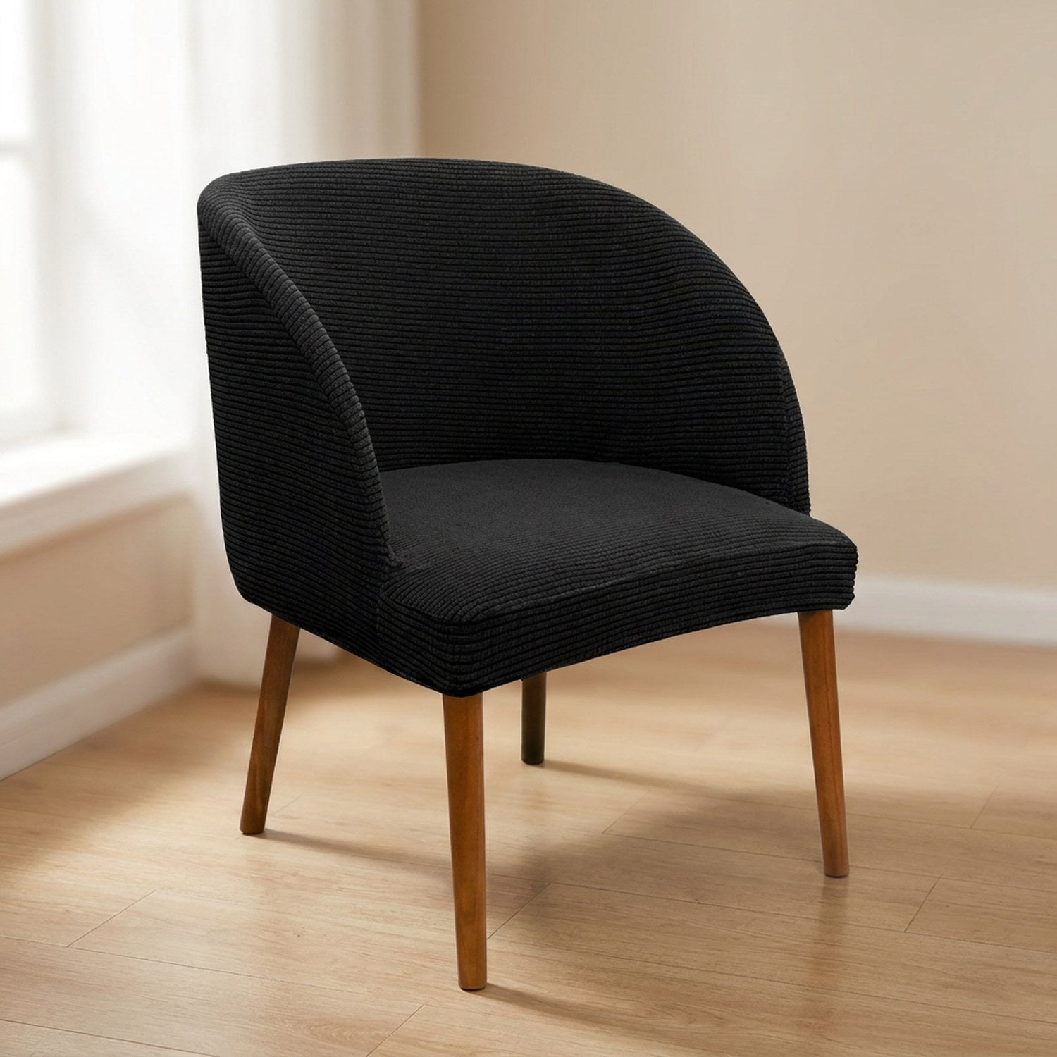 Housse de chaise ronde couleur noire