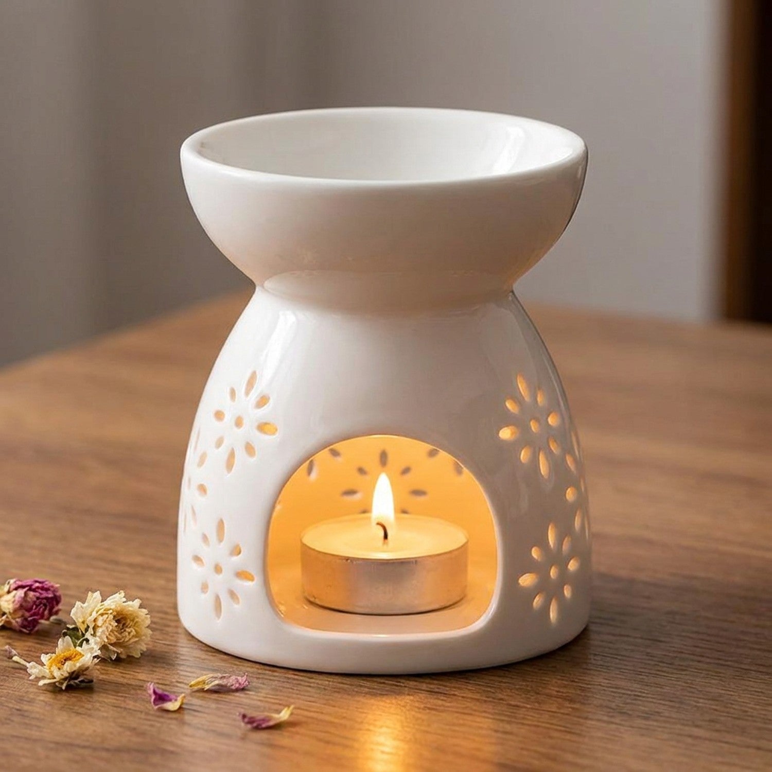 Brûle-parfums céramique – modèle Petites fleurs