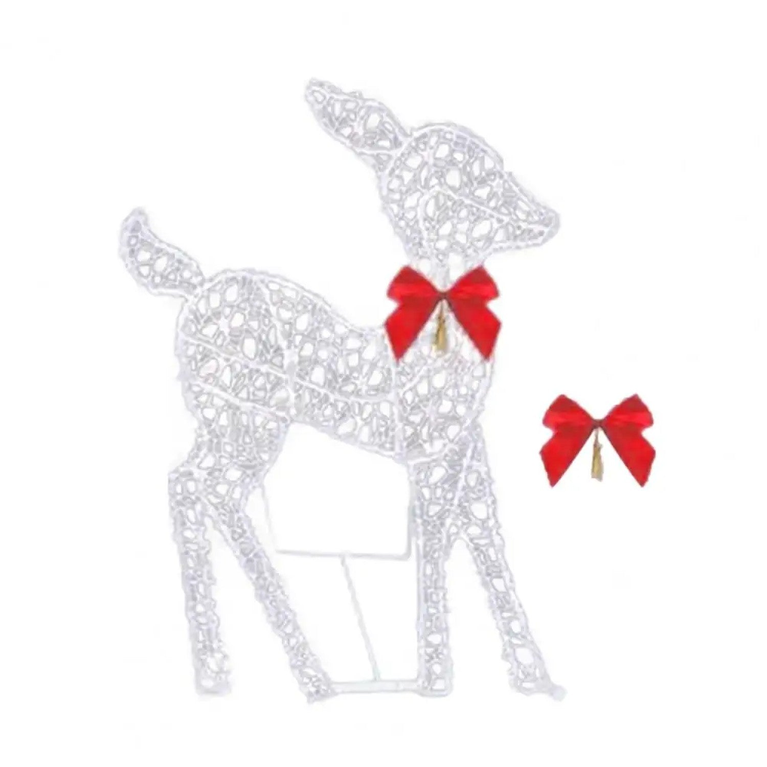 Faon lumineux de Noël en métal LED 32×44 cm