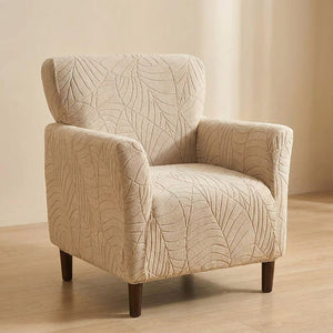 Housse de fauteuil club coloris beige