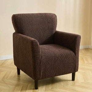 Housse de fauteuil club coloris marron