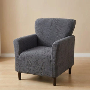 Housse de fauteuil club coloris gris foncé