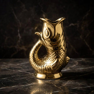 Vase koi céramique coloris Doré