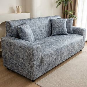Housse de canapé jacquard gris