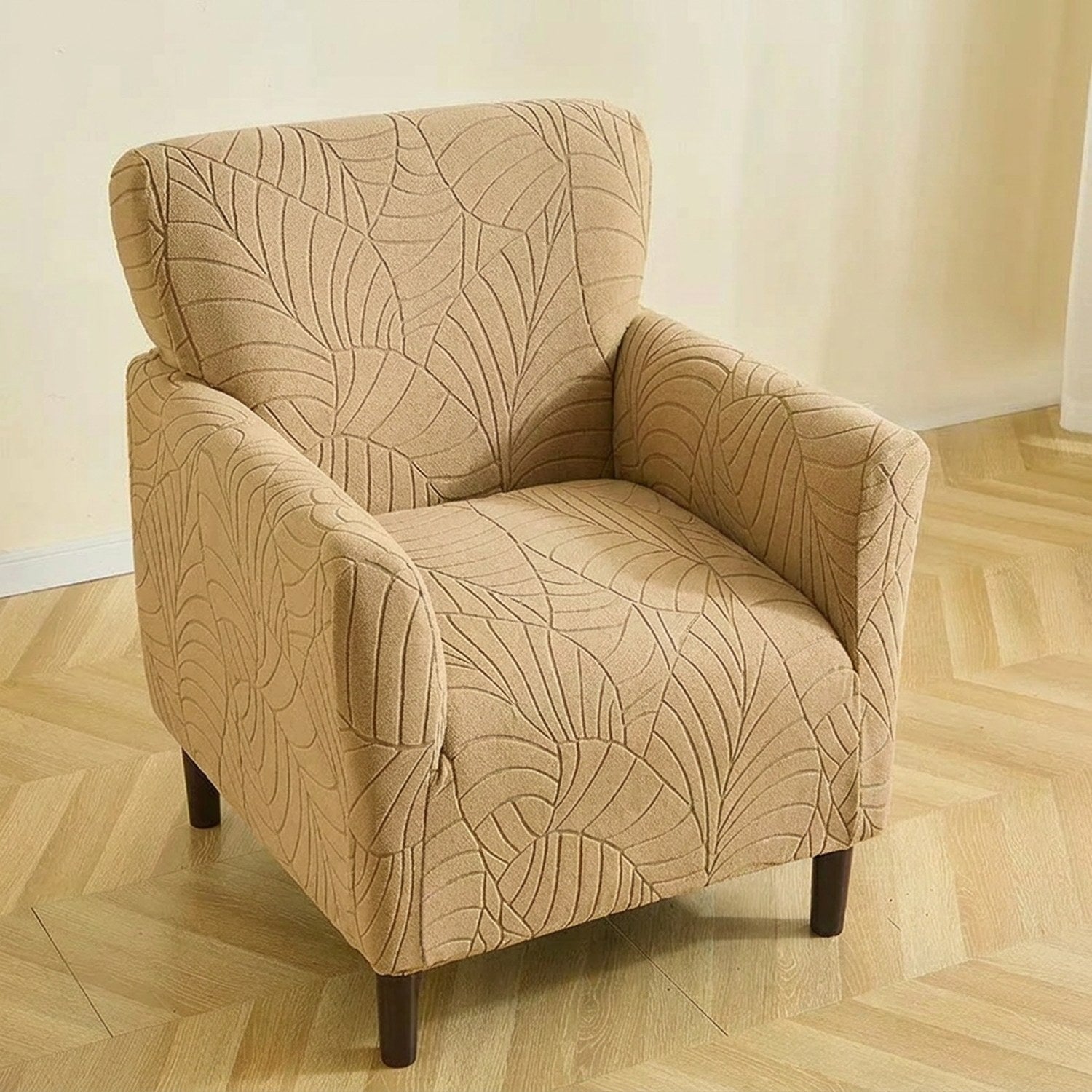 Housse de fauteuil club coloris kaki