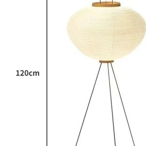 Lampadaire japonais Wabi-Sabi H120cm sur pied tripode métal