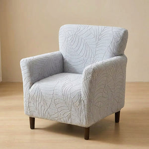 Housse de fauteuil club coloris gris clair