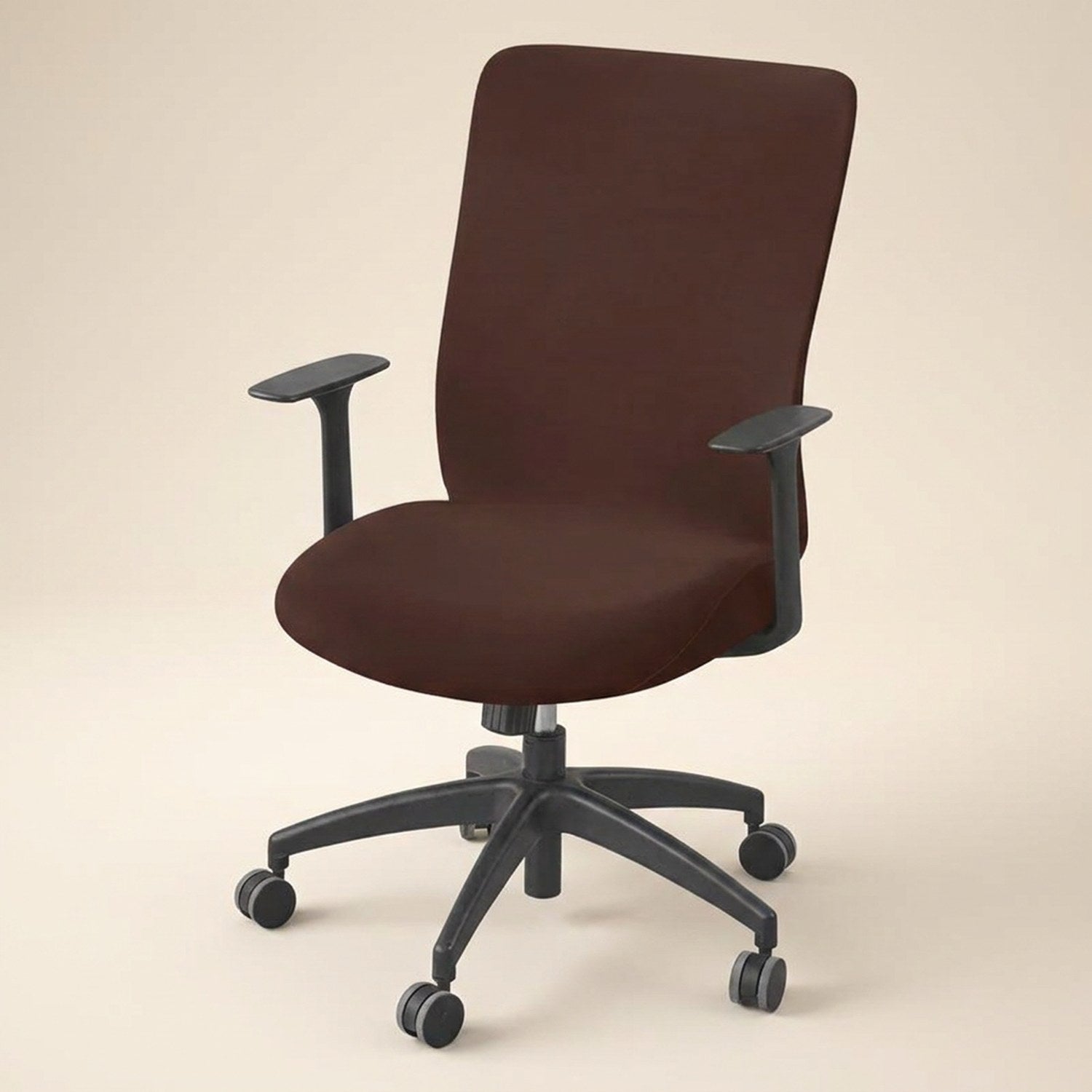 Housse de chaise de bureau couleur marron