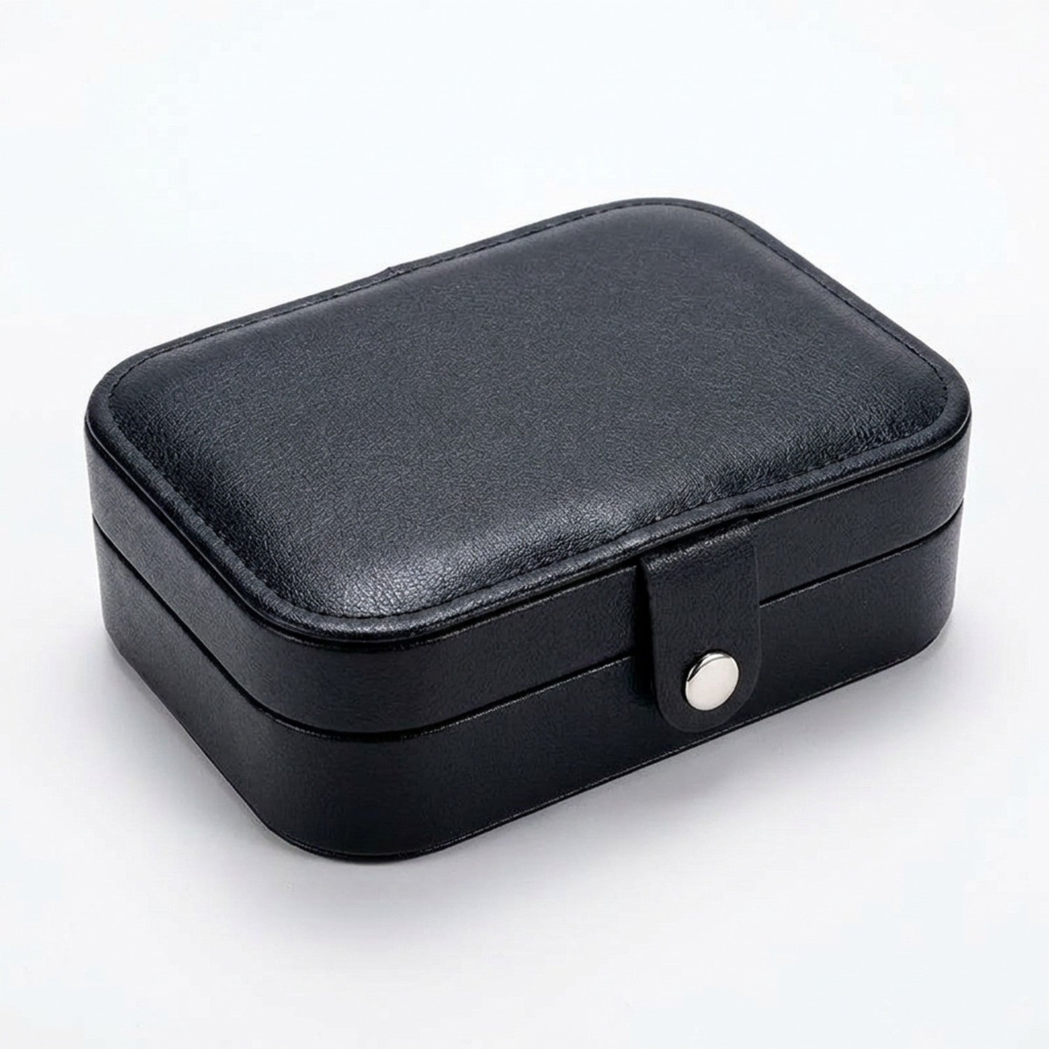 Boite à bijoux de voyage couleur noir en simili cuir