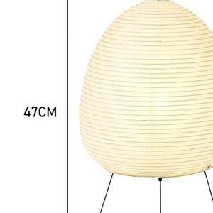 Lampe de table Wabi-Sabi H47cm abat-jour ovale en papier de riz