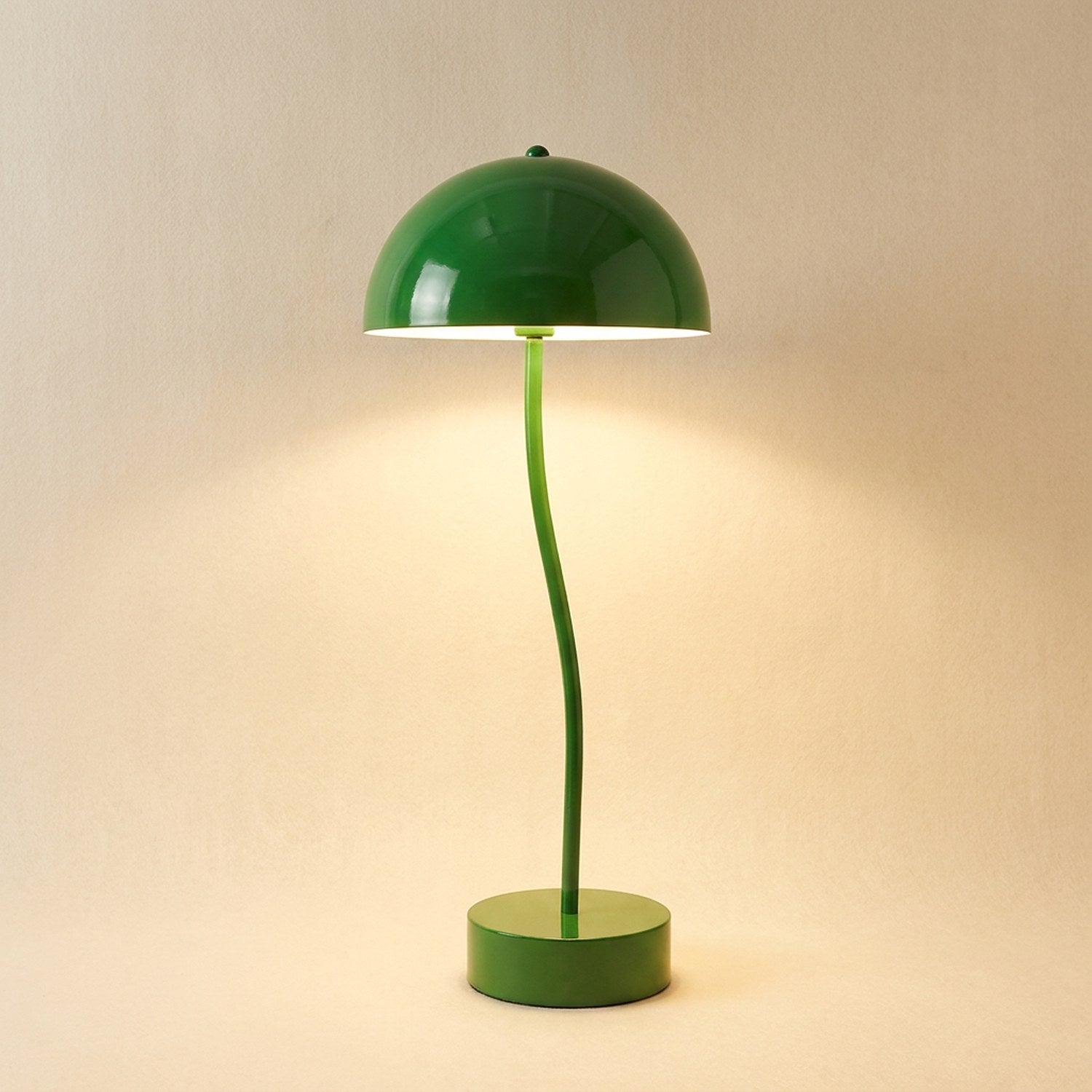 Lampe de table champignon Verte