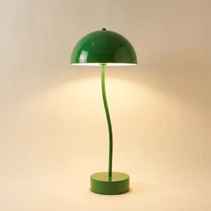 Lampe de table champignon Verte
