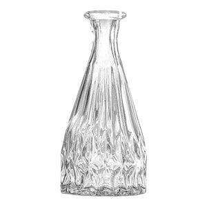 Vase en verre vintage transparent modèle Facettes à larges facettes géométriques