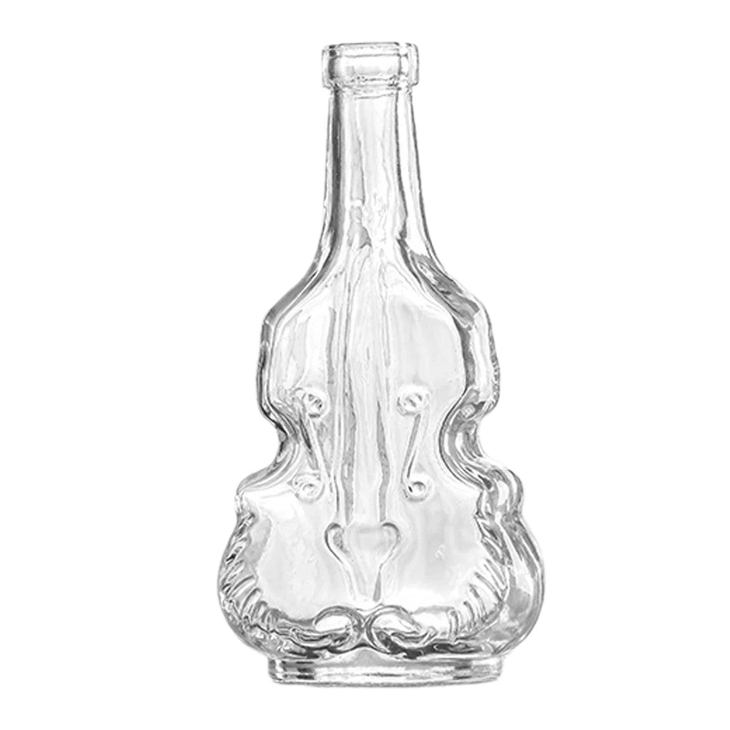 Vase en verre vintage transparent modèle Violon en forme de violon