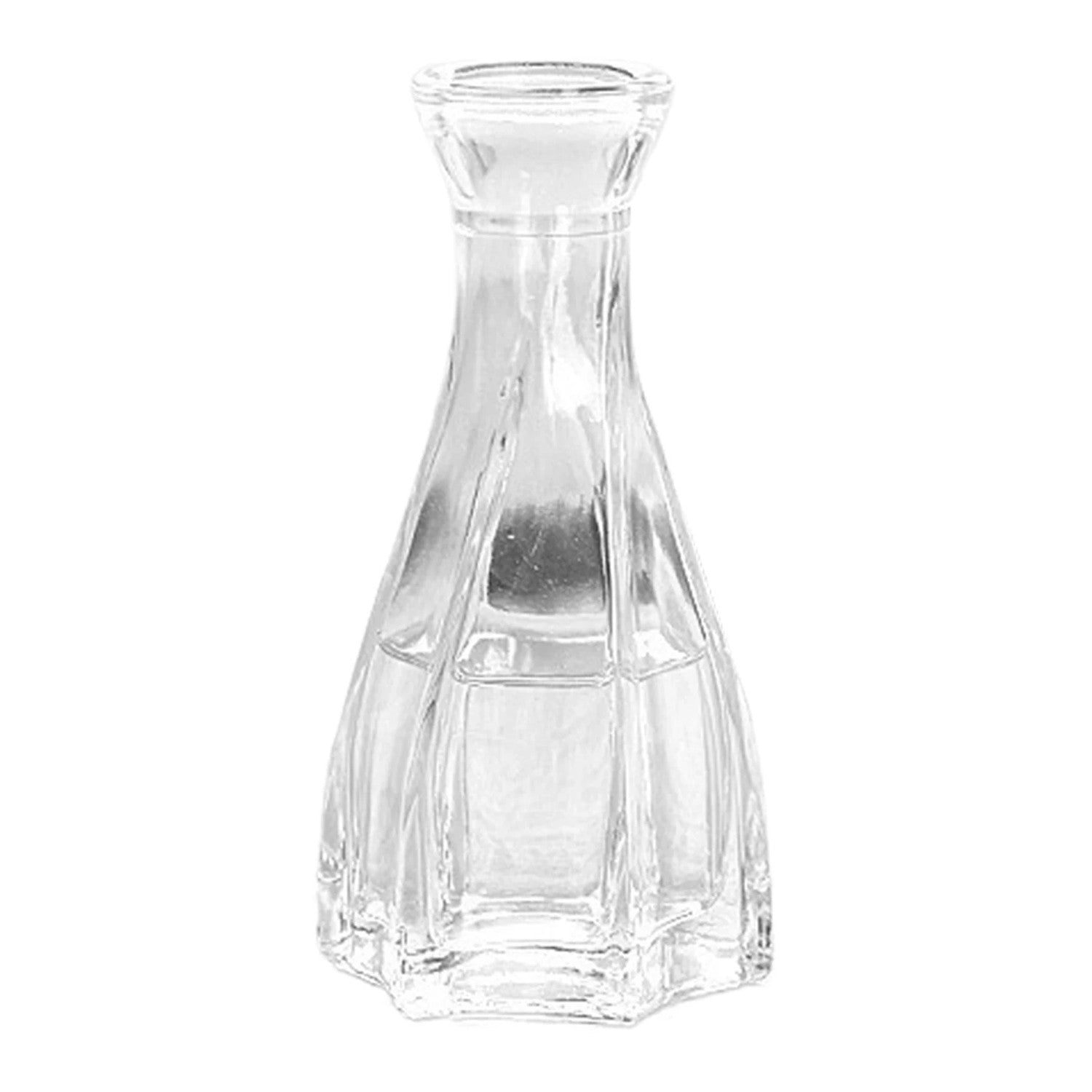 Vase en verre vintage transparent modèle Évasé à col évasé lisse